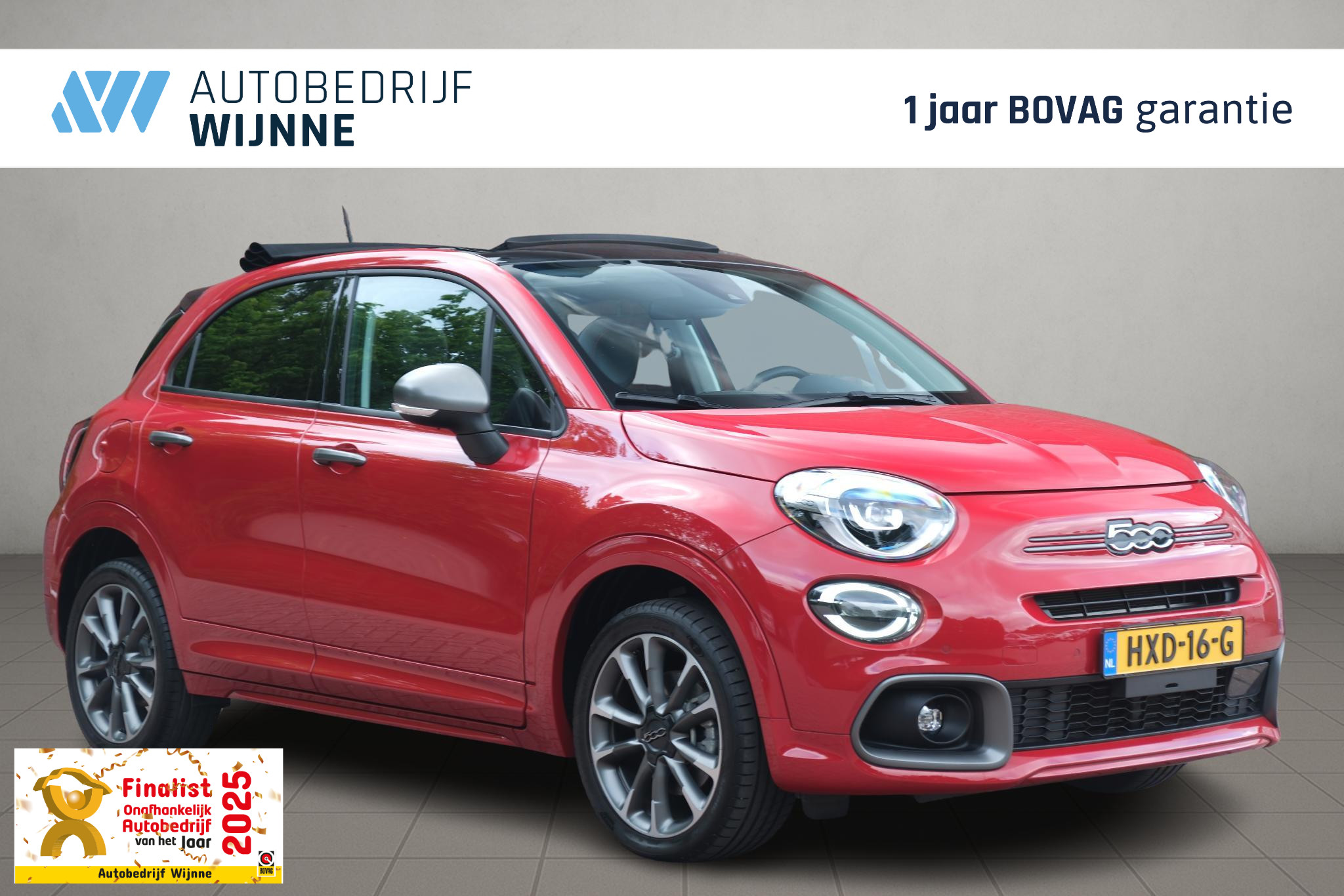 Fiat 500X 1.5 Hybrid 130pk DCT7 Sport Cabrio | Navi | App Connect | Climate | Camera | Blind Spot | PDC | Elektrisch Vouwdak afbeelding 1