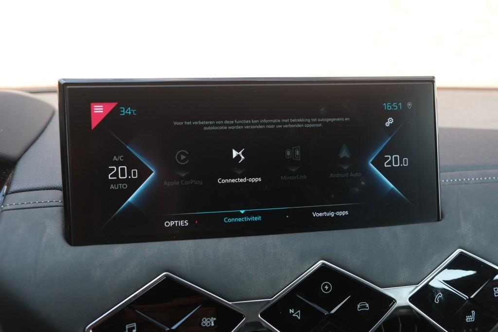 DS DS 3 Crossback E-Tense 50 kWh La Premiere | SOH 87% | Navi | App Connect | Climate | Cruise | Camera | Leder | Keyless | Head-Up Display | PDC afbeelding 21